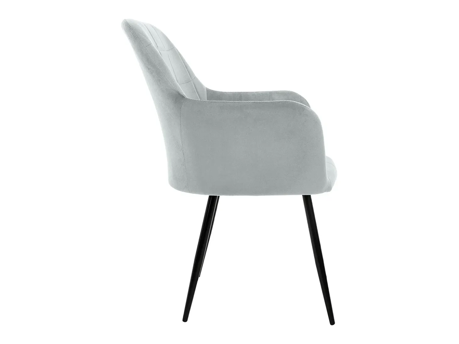 4x Sillón mueble de comedor oficina gris asientos sofá retro tapizado acolchado
