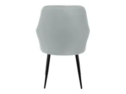 6x Sillón mueble de comedor oficina gris asientos sofá retro tapizado acolchado