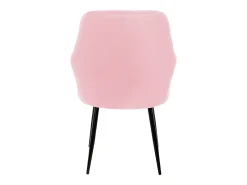 4x Sillón mueble de comedor oficina rosa asientos sofá retro tapizado acolchado