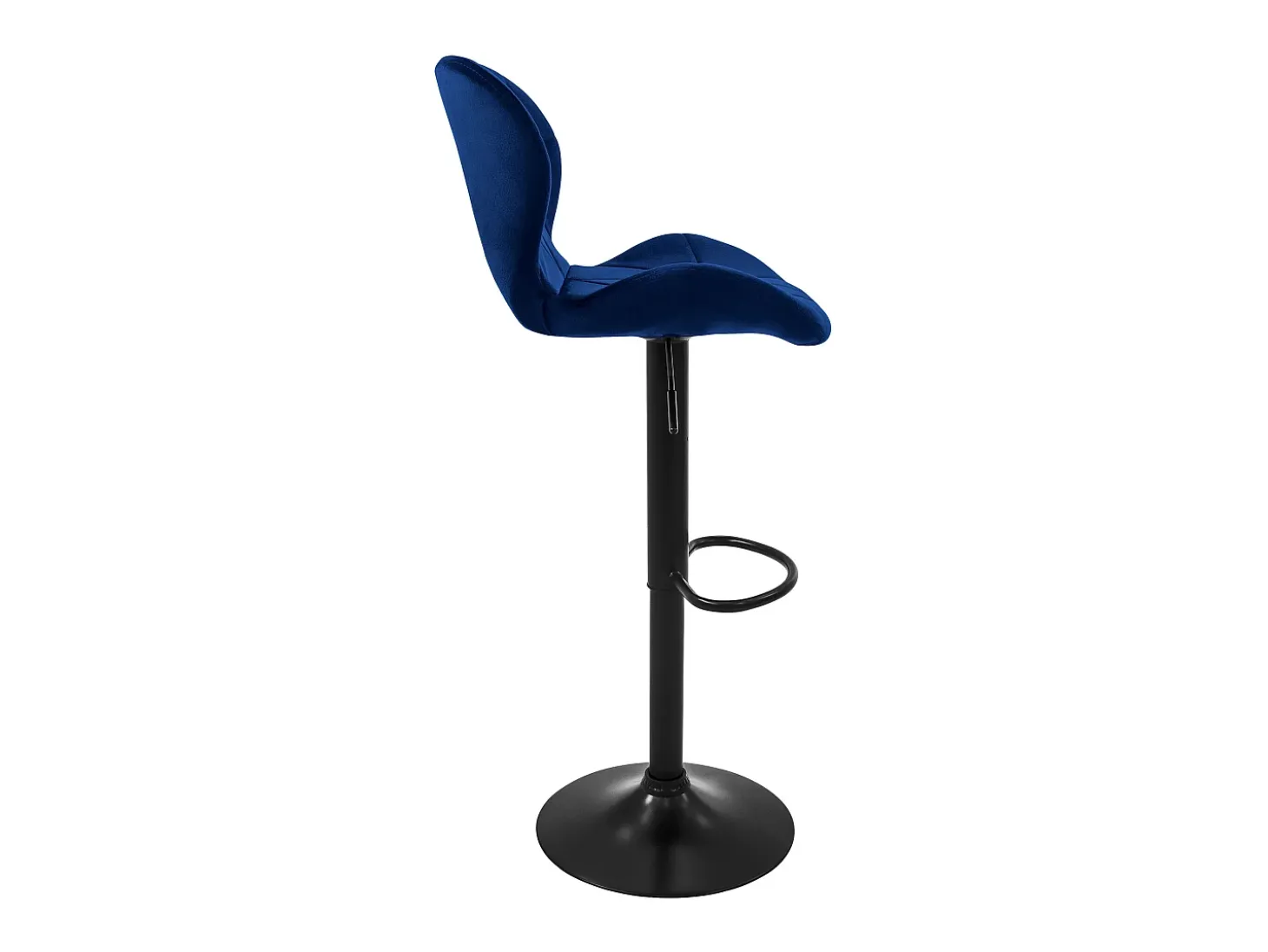 4x taburetes de bar azul sillas con respaldo asientos ajustables 63-83 cm