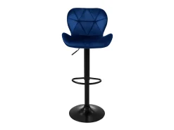 4x taburetes de bar azul sillas con respaldo asientos ajustables 63-83 cm