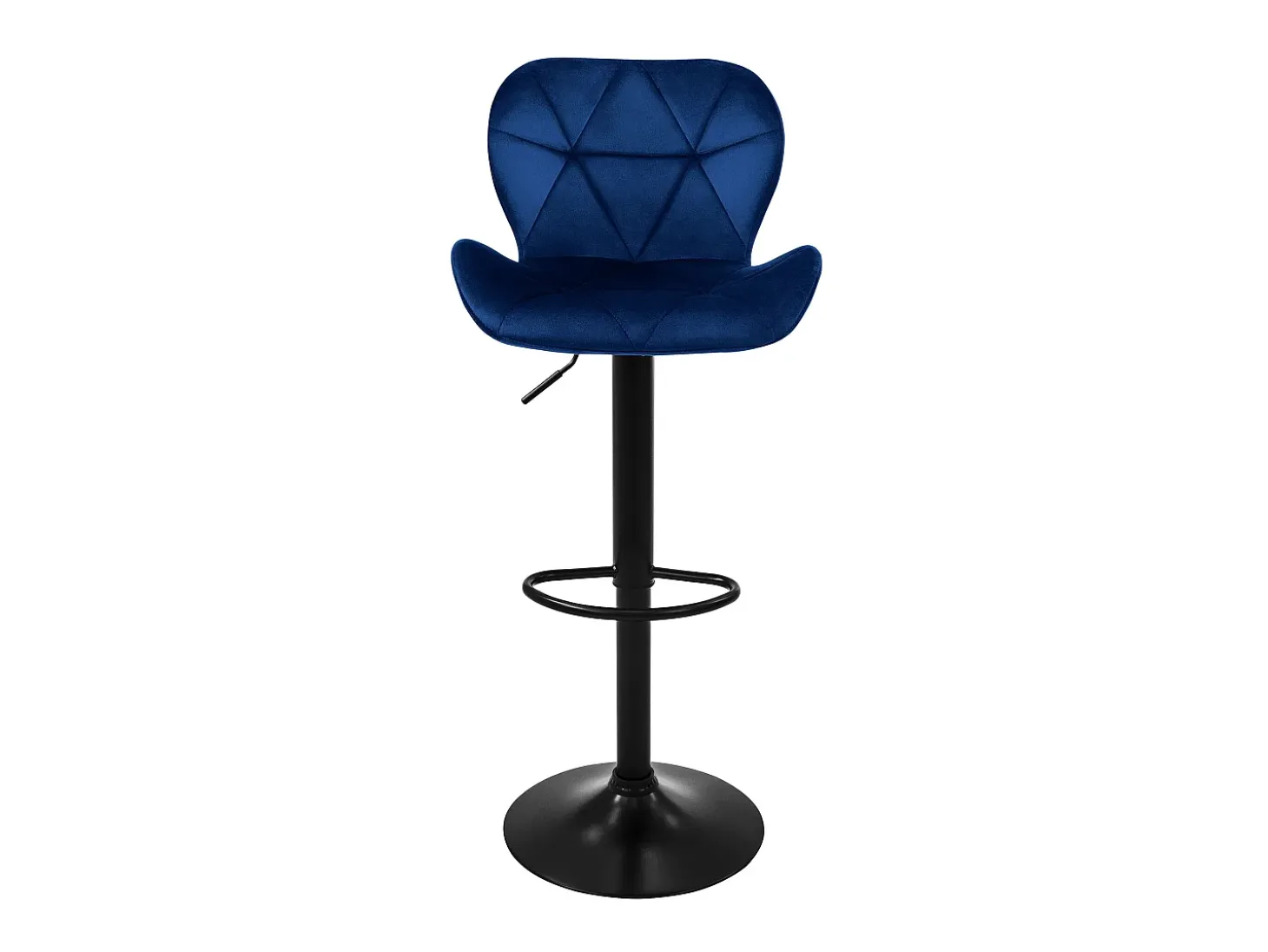 4x taburetes de bar azul sillas con respaldo asientos ajustables 63-83 cm