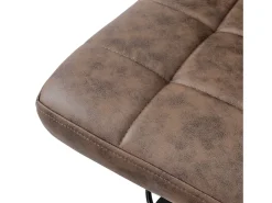 4x taburetes de bar marron sillas con respaldo asientos ajustables 63-83 cm