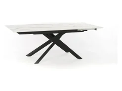 Xavier - Mesa extensible (170/270 x 90 cm) en HPL sobre MDF Negro