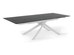 Xavier - Mesa extensible (170/270 x 90 cm) en HPL blanco