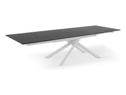 Xavier - Mesa extensible (170/270 x 90 cm) en HPL blanco