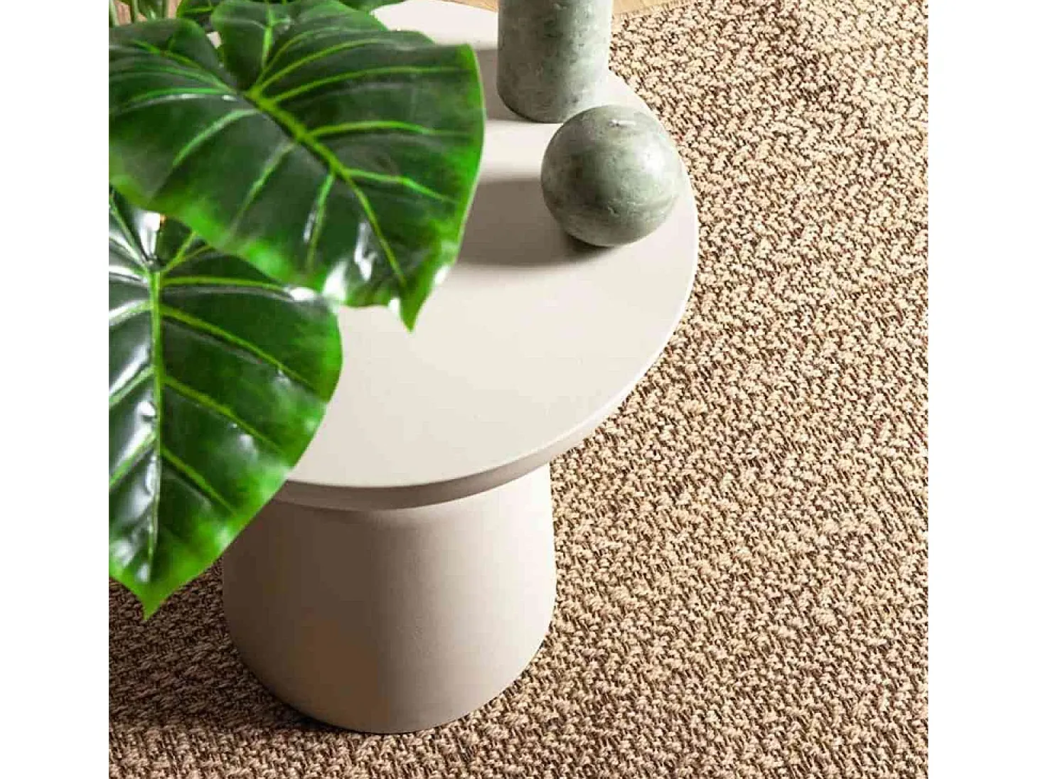 ZIZUR alfombra beige 120x170 cm aspecto yute interior exterior
