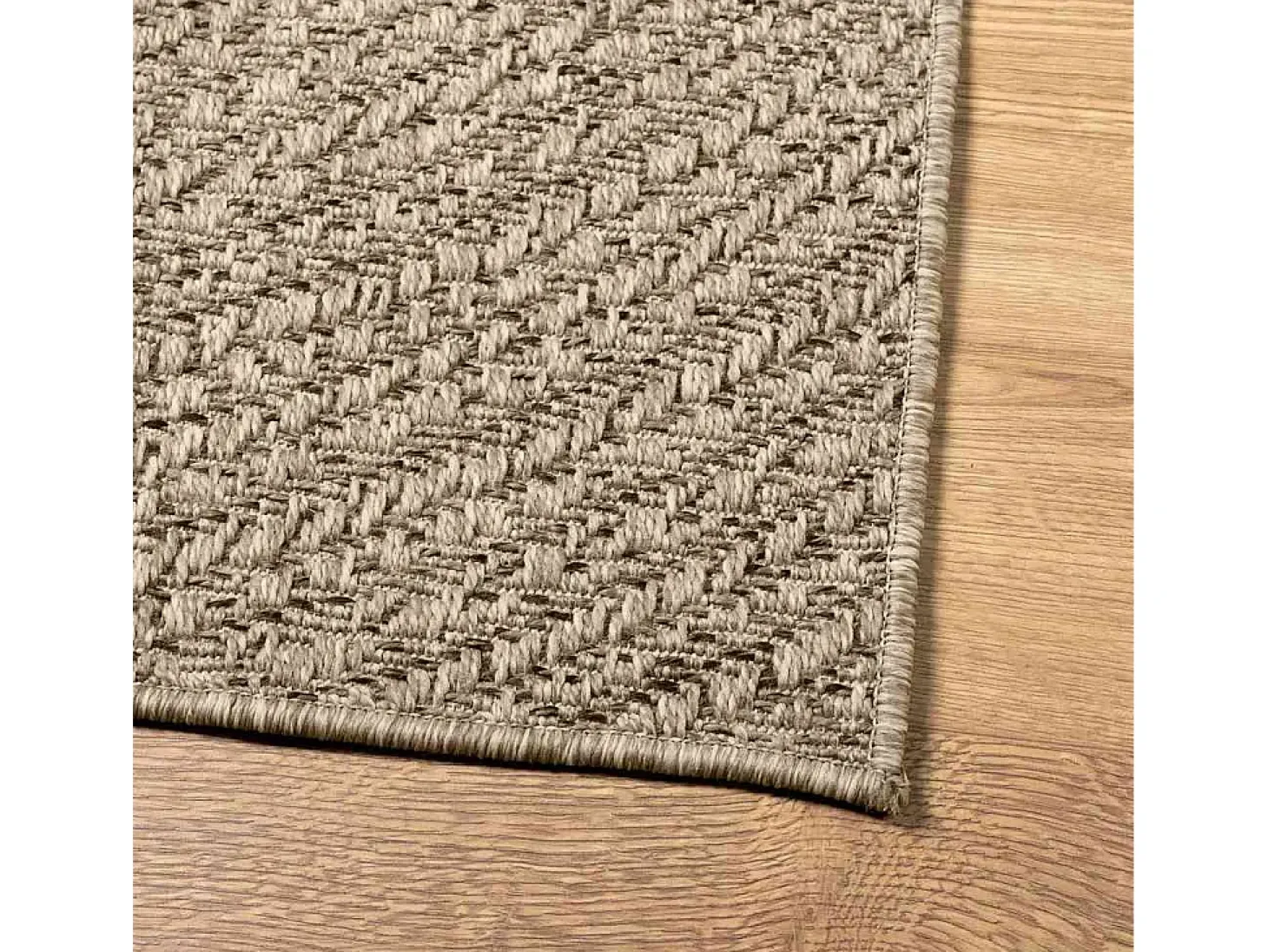 ZIZUR alfombra beige 120x170 cm aspecto yute interior exterior