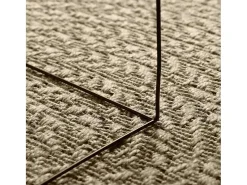 ZIZUR alfombra beige 200x200 cm aspecto yute interior exterior
