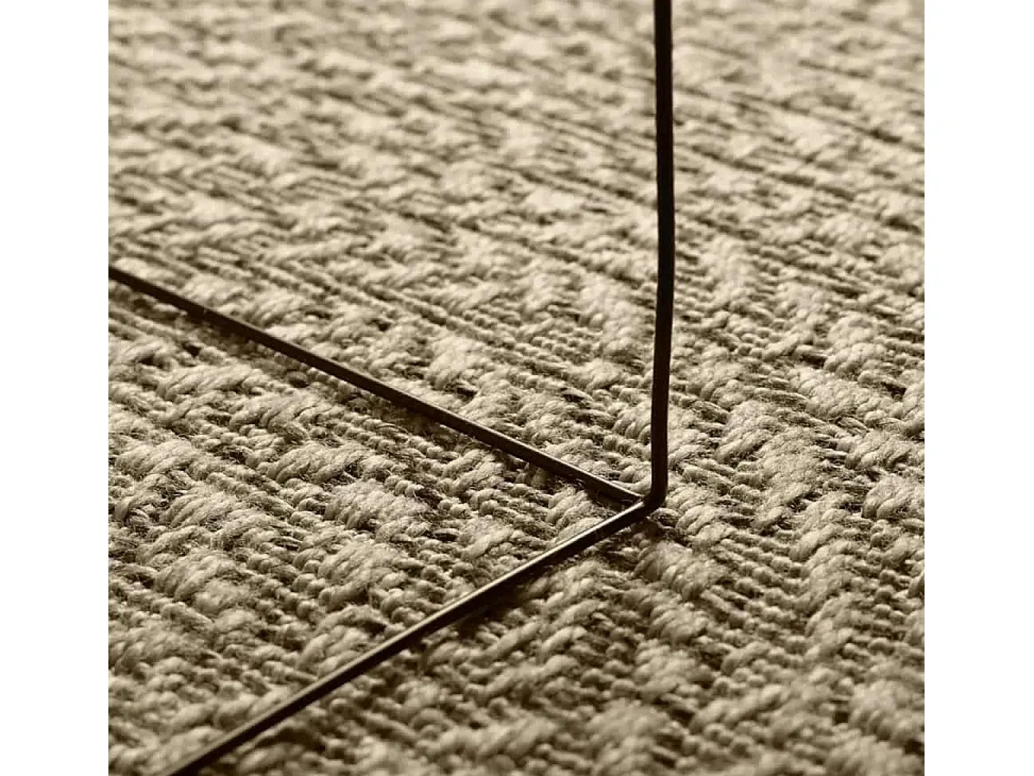ZIZUR alfombra beige 200x200 cm aspecto yute interior exterior